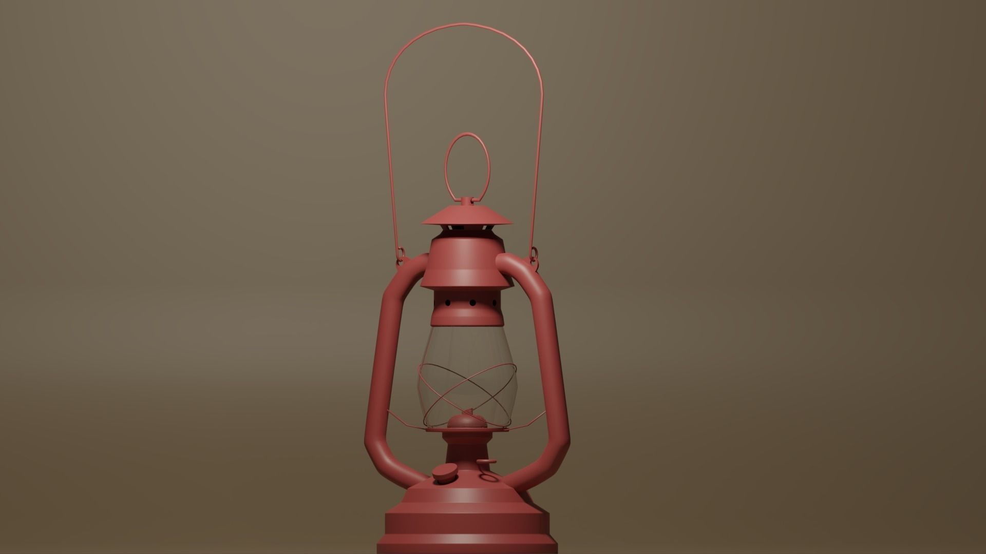 Cartoon Retro Kerosene Lamp 3D model_21