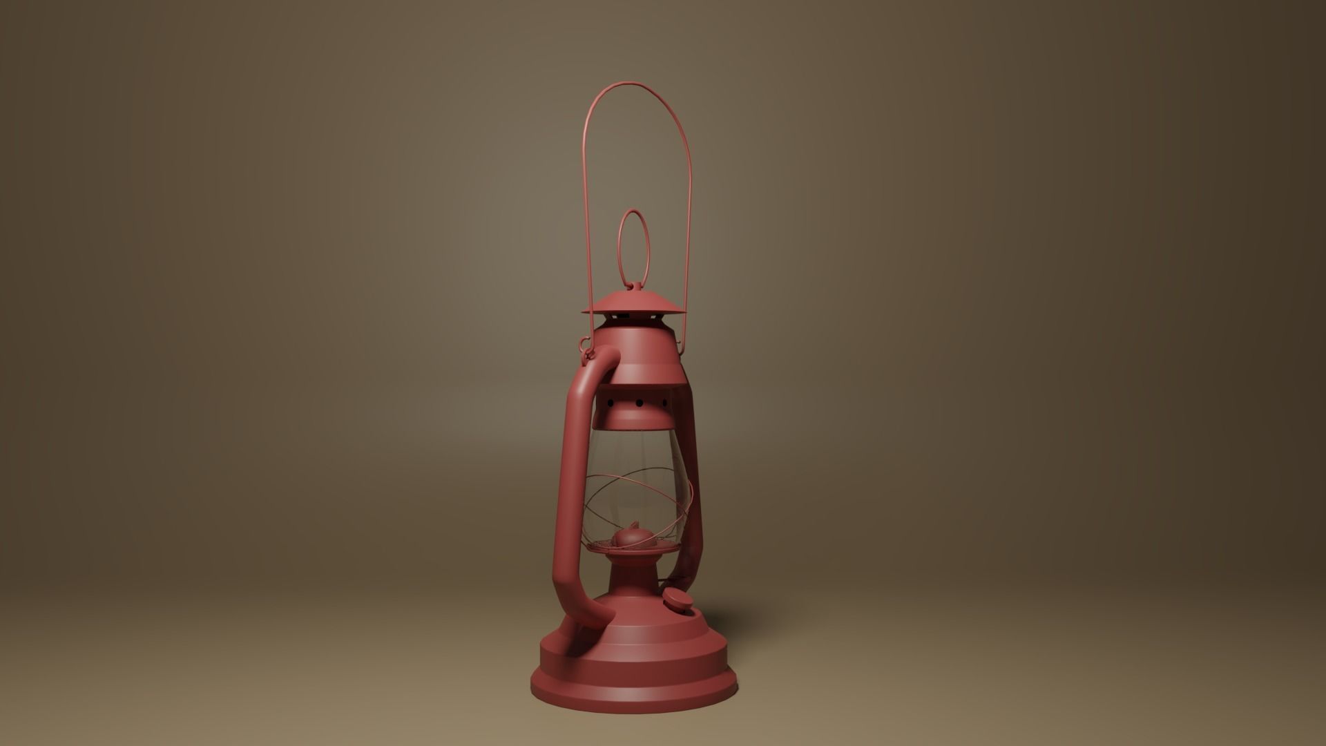 Cartoon Retro Kerosene Lamp 3D model_24
