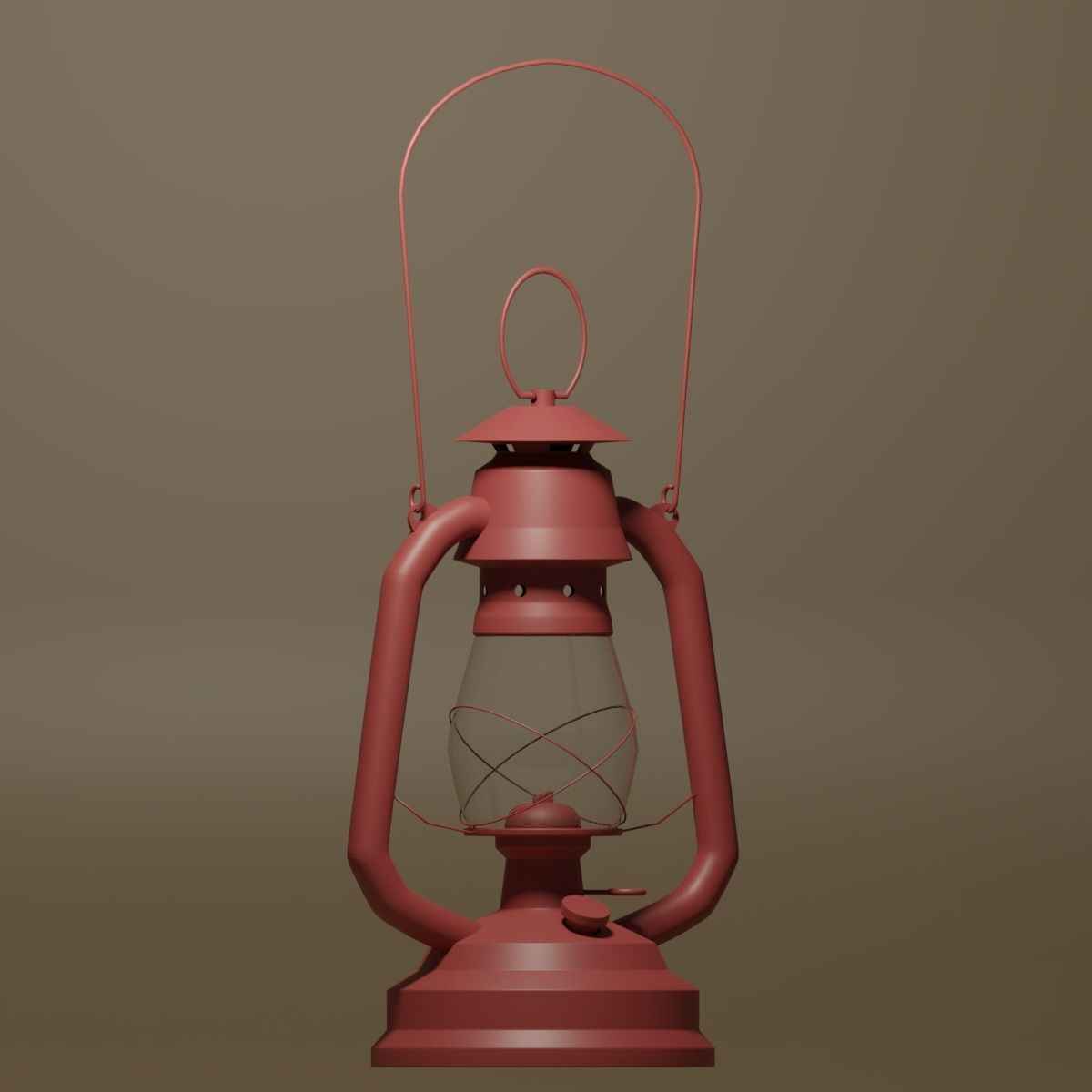 Cartoon Retro Kerosene Lamp 3D model_8