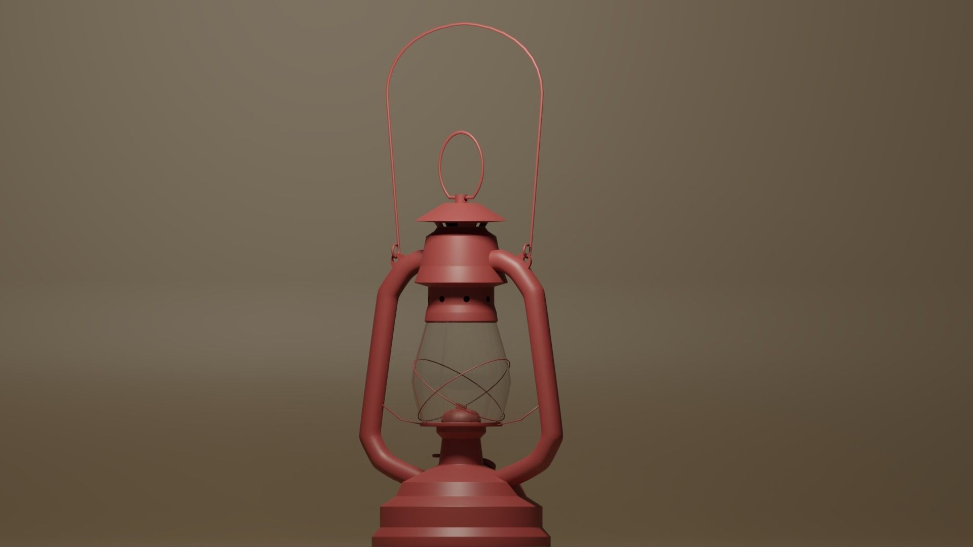 Cartoon Retro Kerosene Lamp 3D model_15