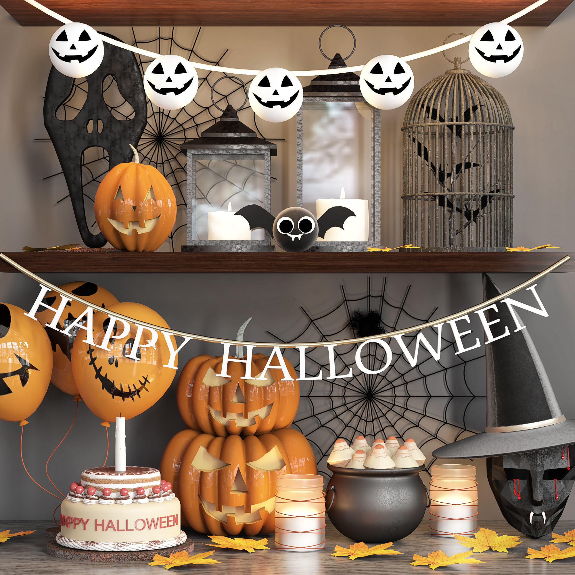 decorative set 34 3D model_1