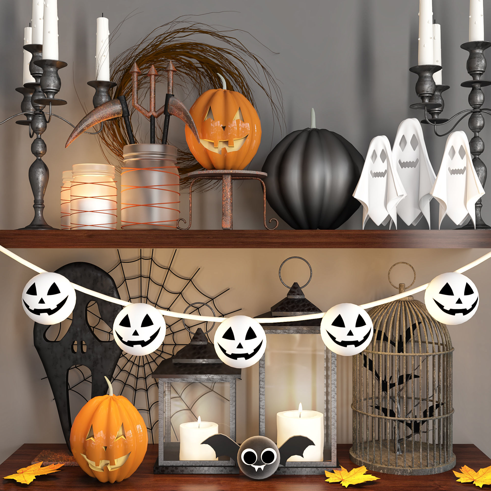 decorative set 34 3D model_2