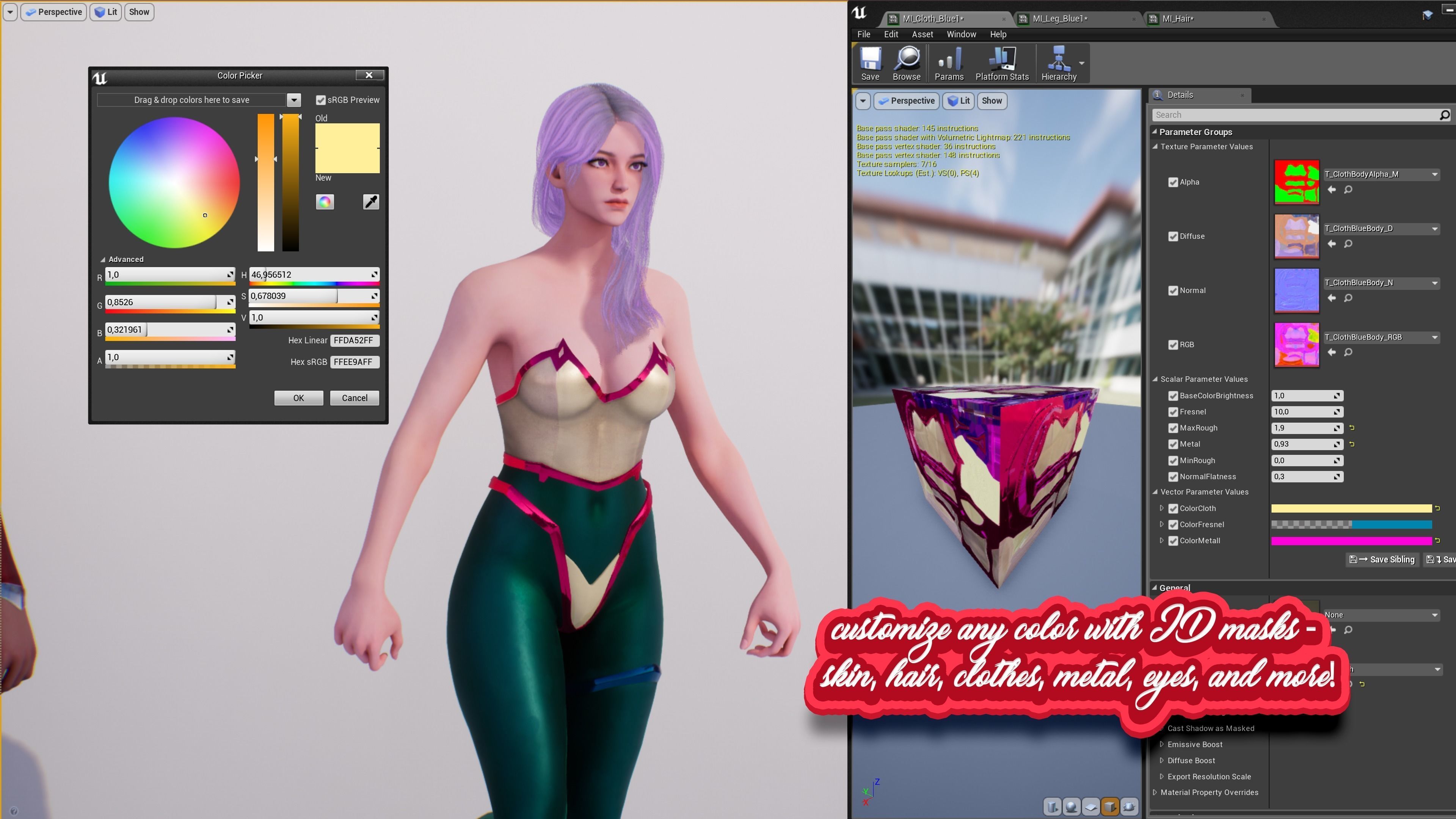 Bunny-Cute Fighting Shooter Anime Cartoon Girl StylizedCharacter Low-poly 3D model_9