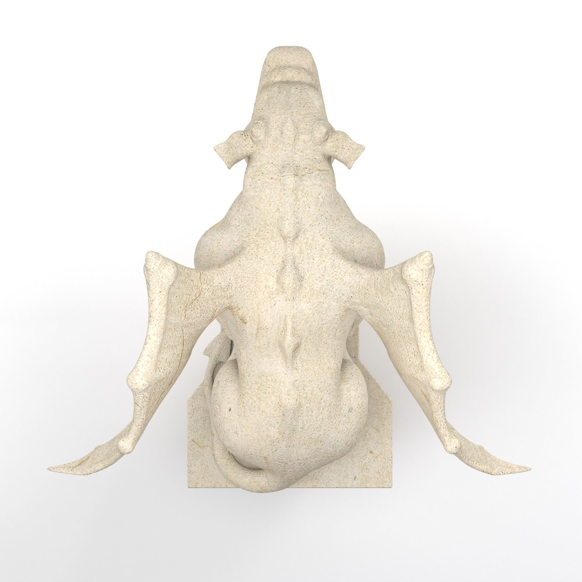 Gargoyle Gothic Statue 3D model_12