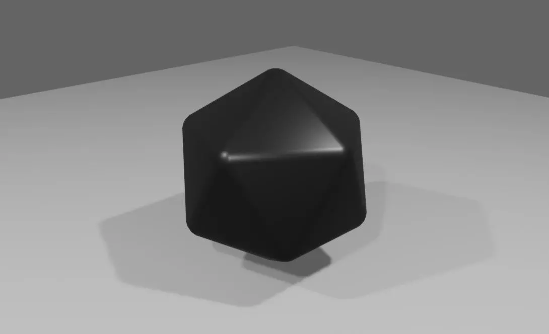 Dice 20 Sides Blank - Printable - Dado 20 Lados 3D print model_0