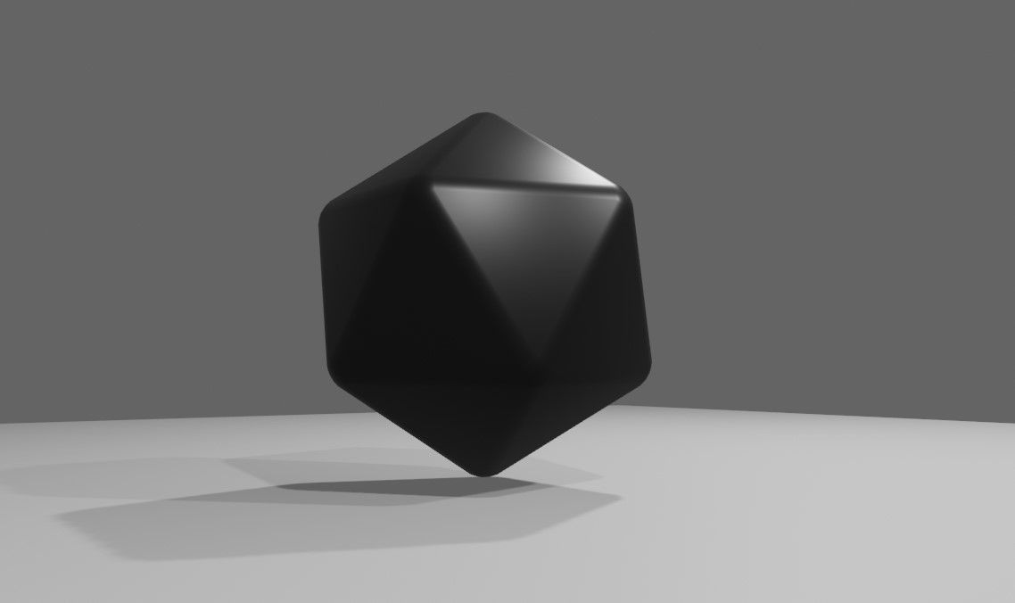 Dice 20 Sides Blank - Printable - Dado 20 Lados 3D print model_1