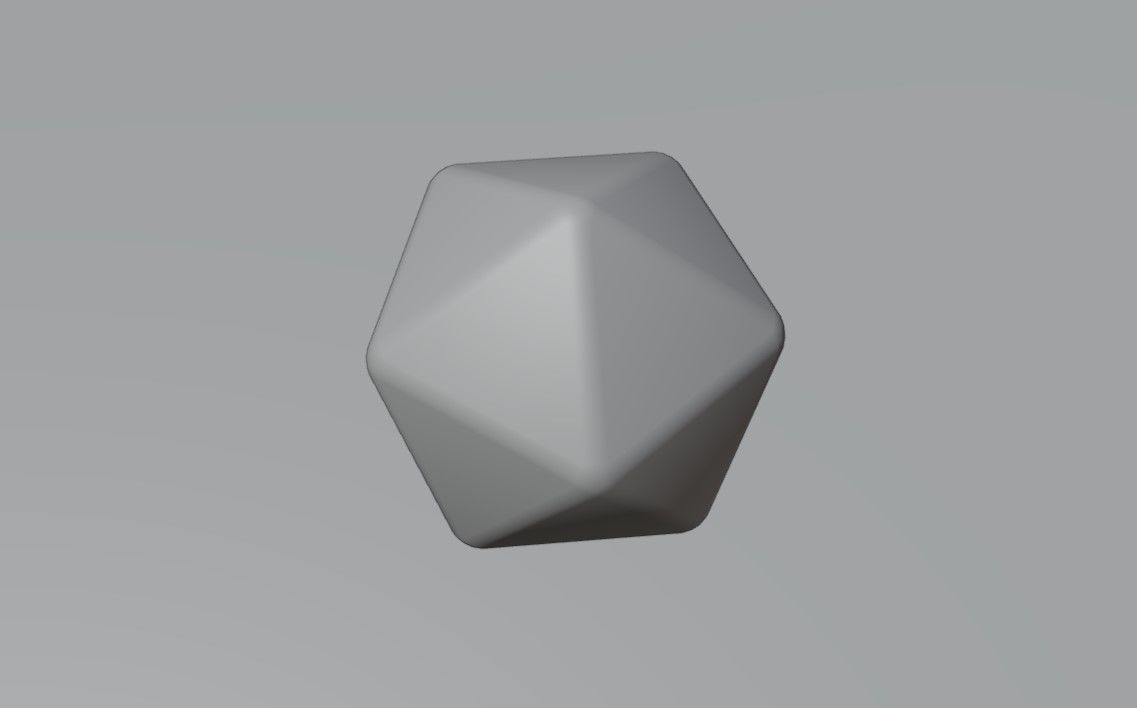 Dice 20 Sides Blank - Printable - Dado 20 Lados 3D print model_5