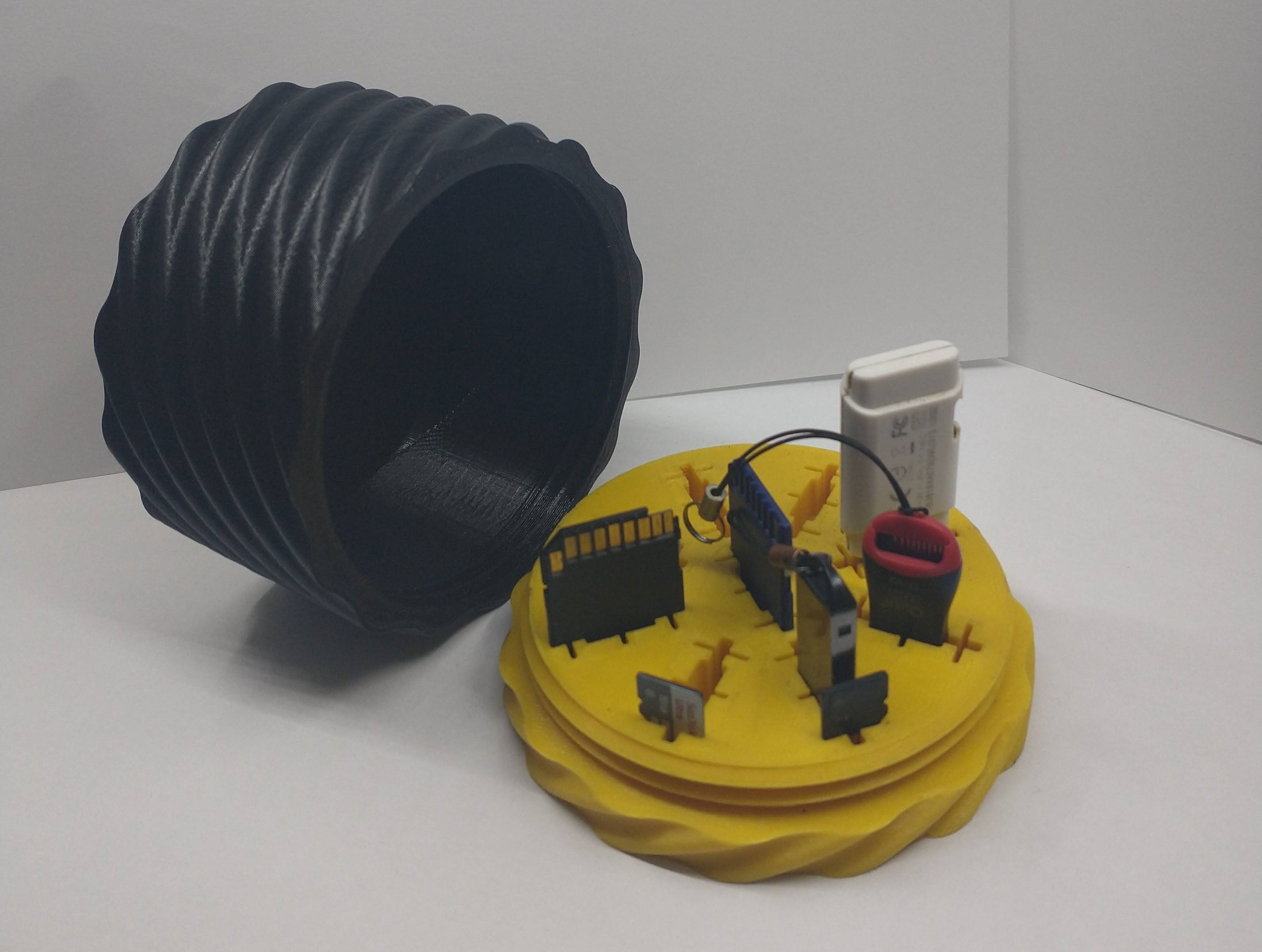 Usb and SD card holder  3D print model_9