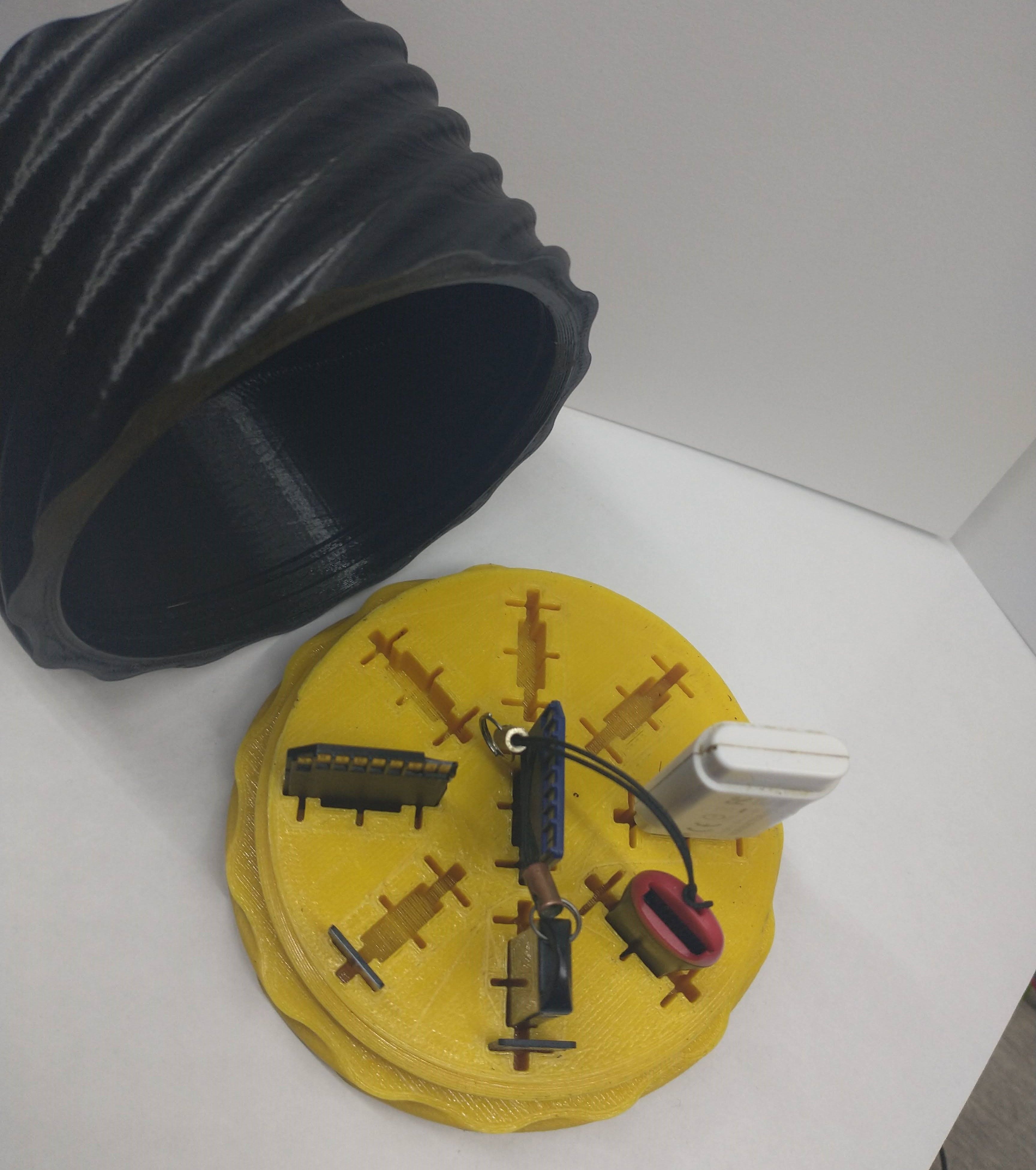 Usb and SD card holder  3D print model_5