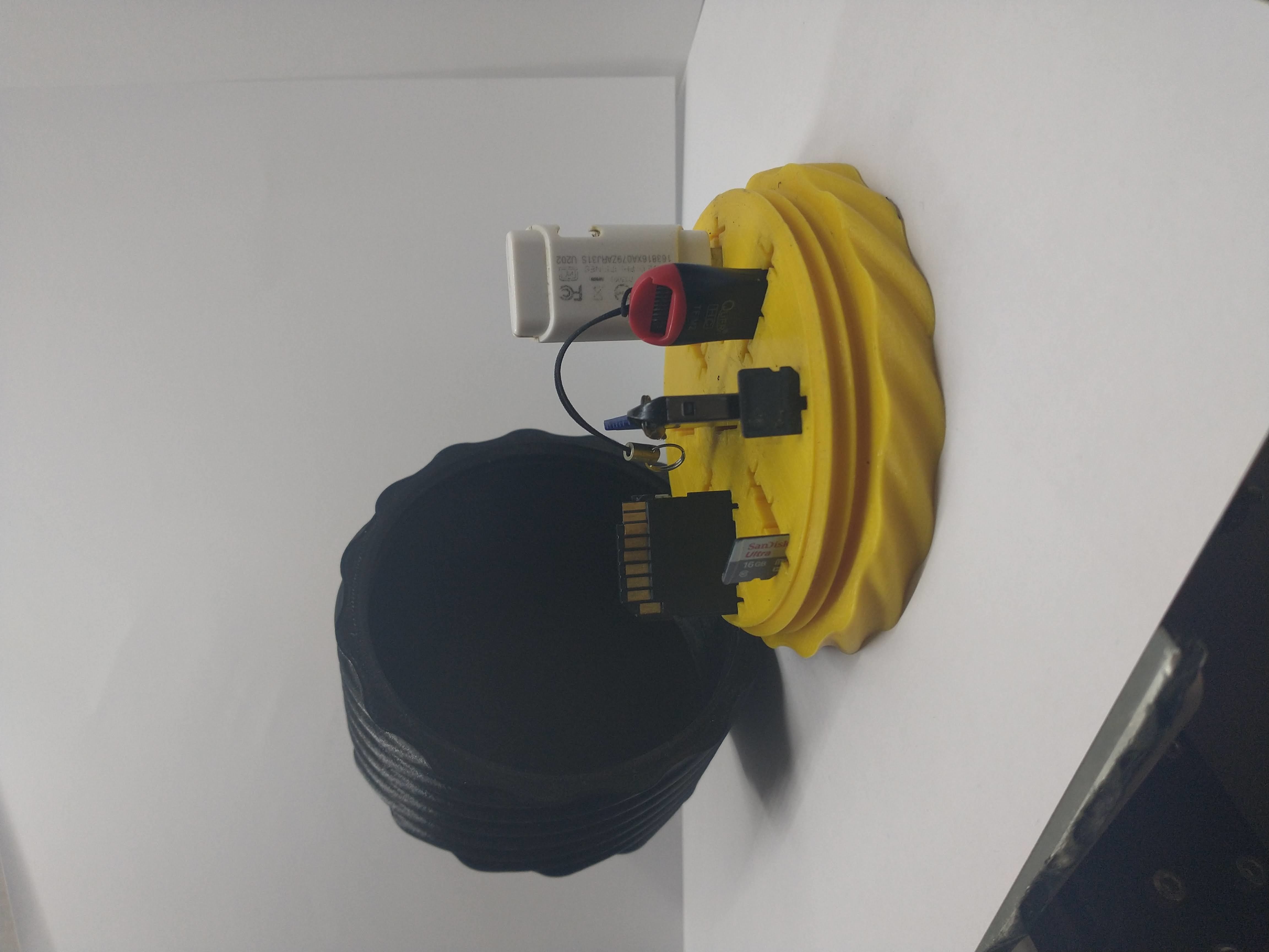 Usb and SD card holder  3D print model_8