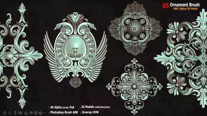 05 Ornament ABR-Alpha-3D Model  3D model