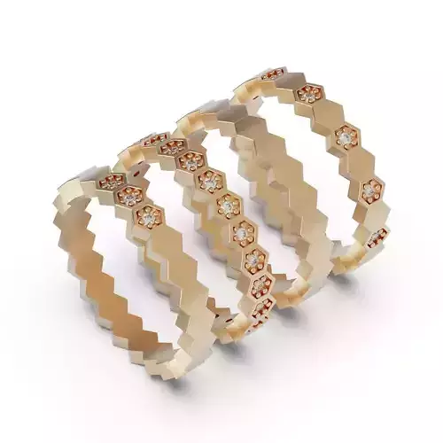 Diamond ring 4-pieces