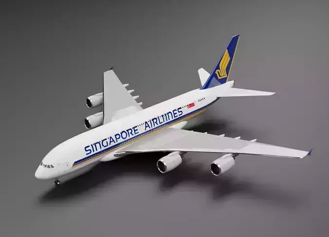 Airbus A380-800 with Singapore Livery 3D model | CGTrader