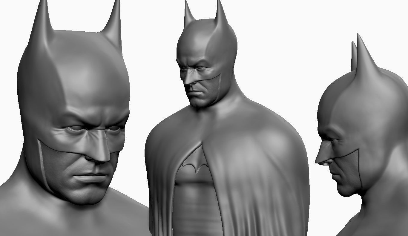 Batman Bust 3D print model_14
