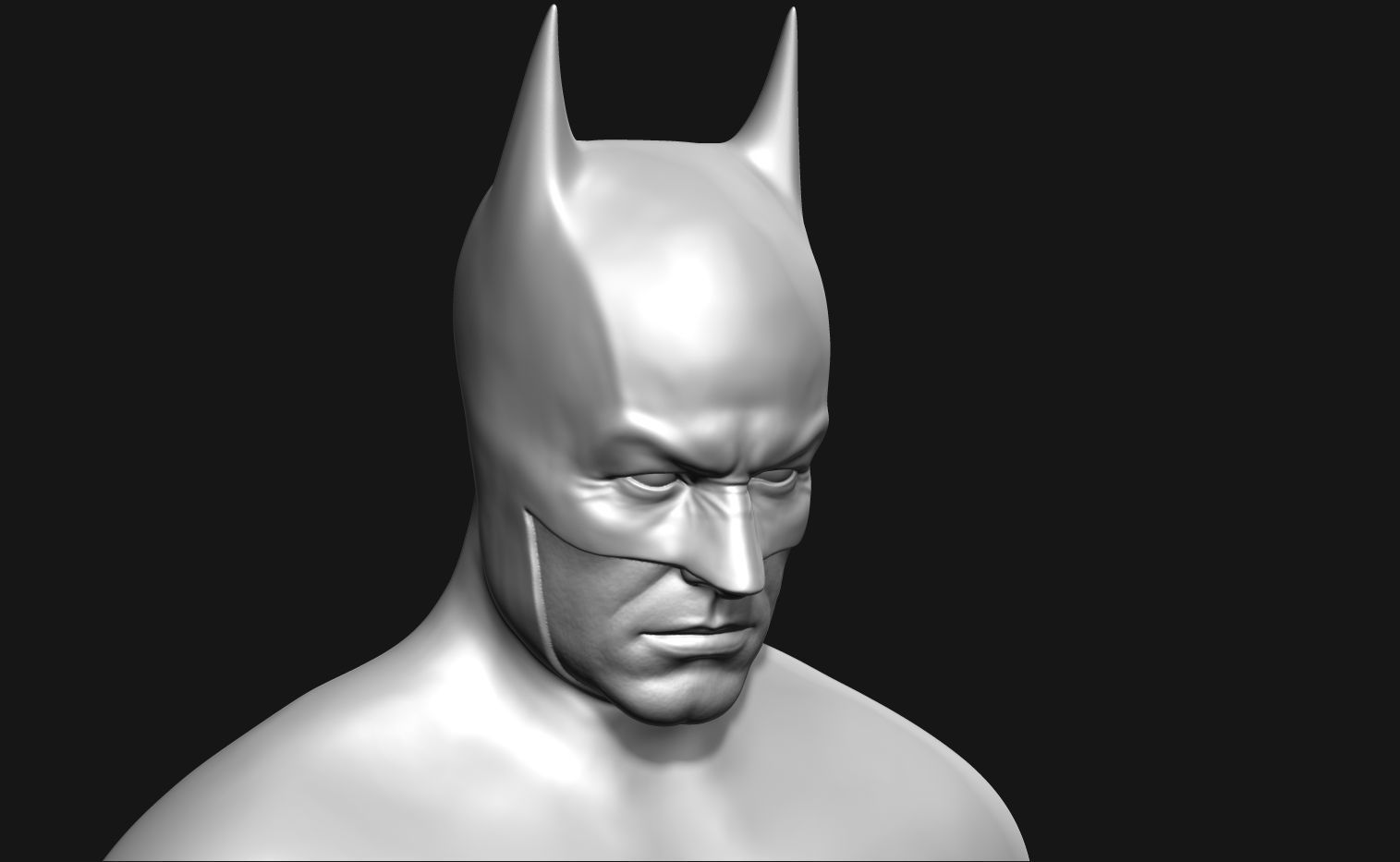 Batman Bust 3D print model_12