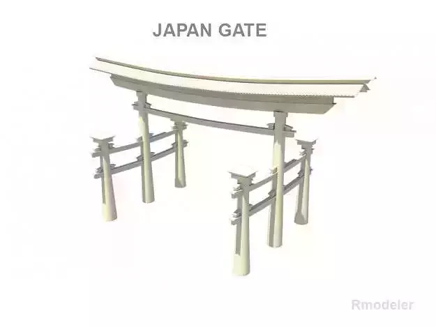 Japan Gate 3D model