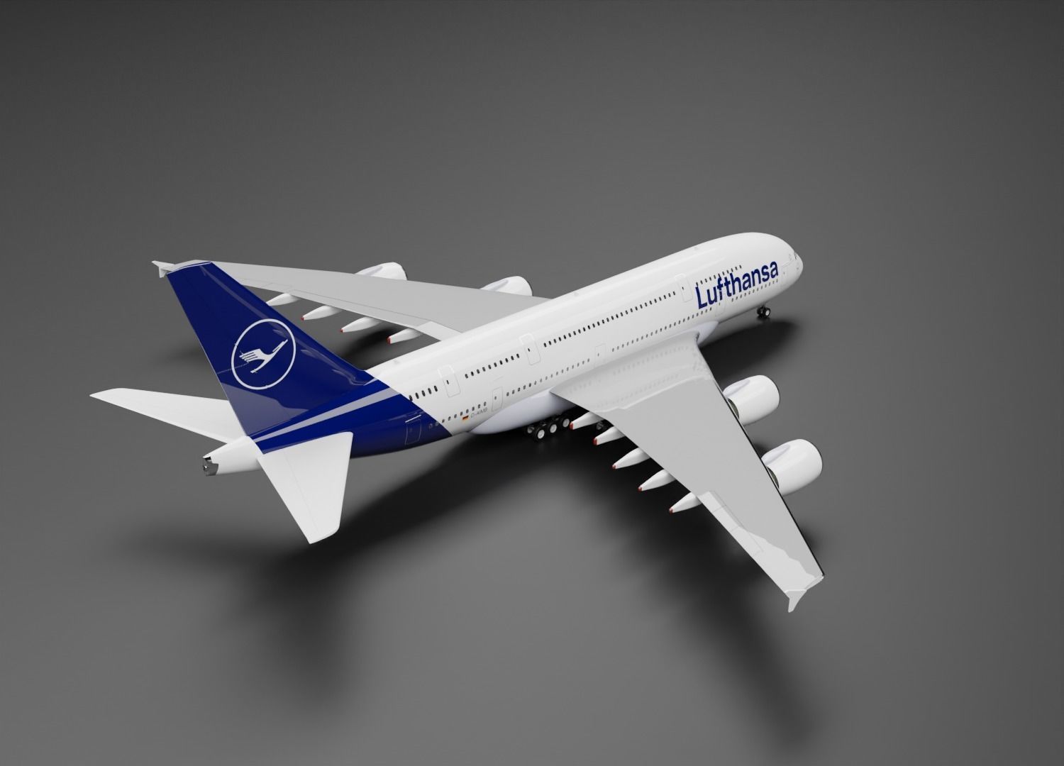 Airbus A380-800 with Lufthansa Livery 3D model 3D model_1