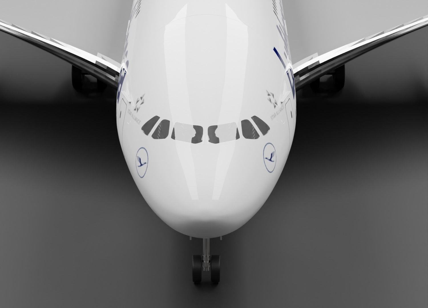 Airbus A380-800 with Lufthansa Livery 3D model 3D model_6