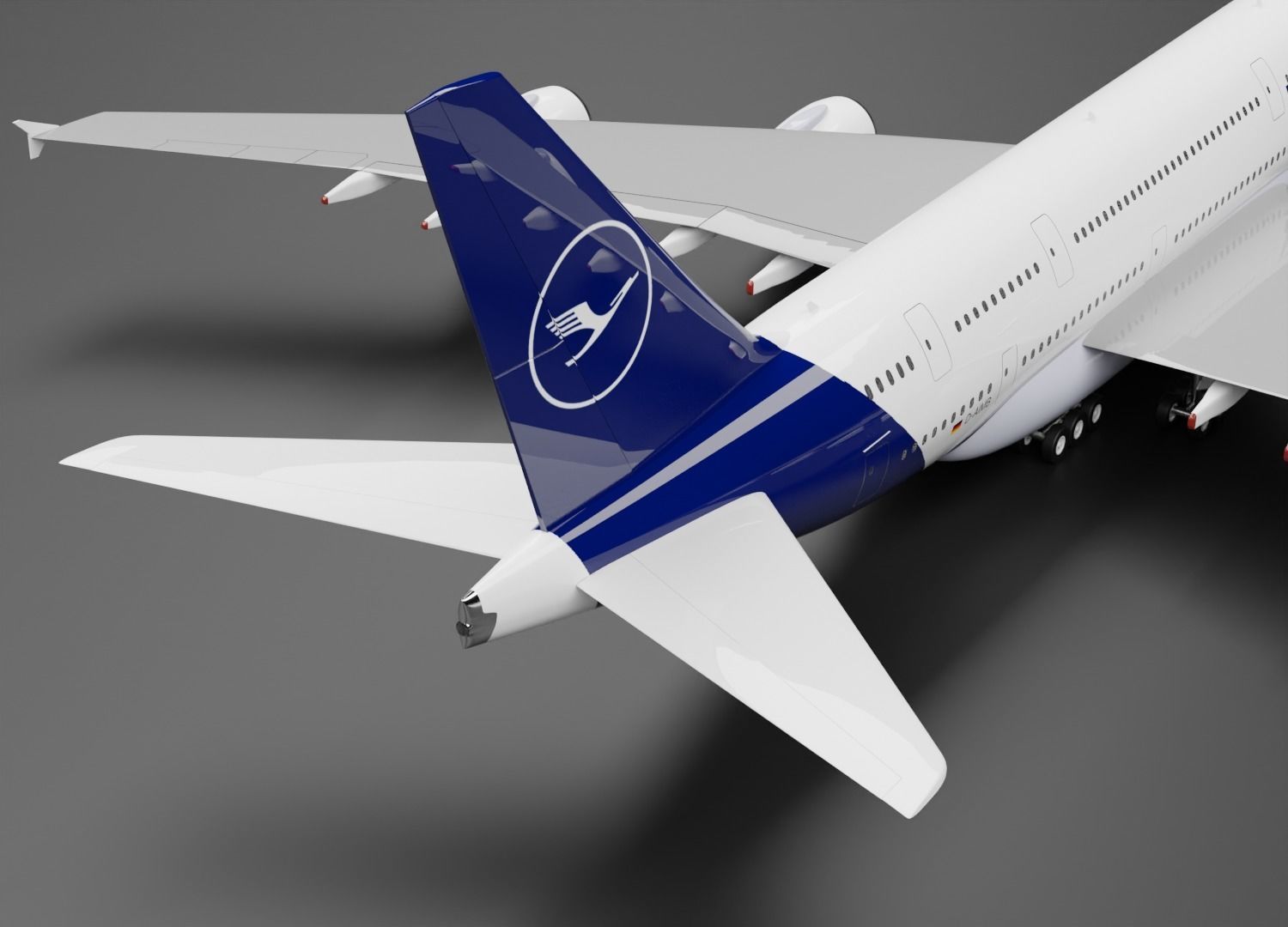 Airbus A380-800 with Lufthansa Livery 3D model 3D model_2