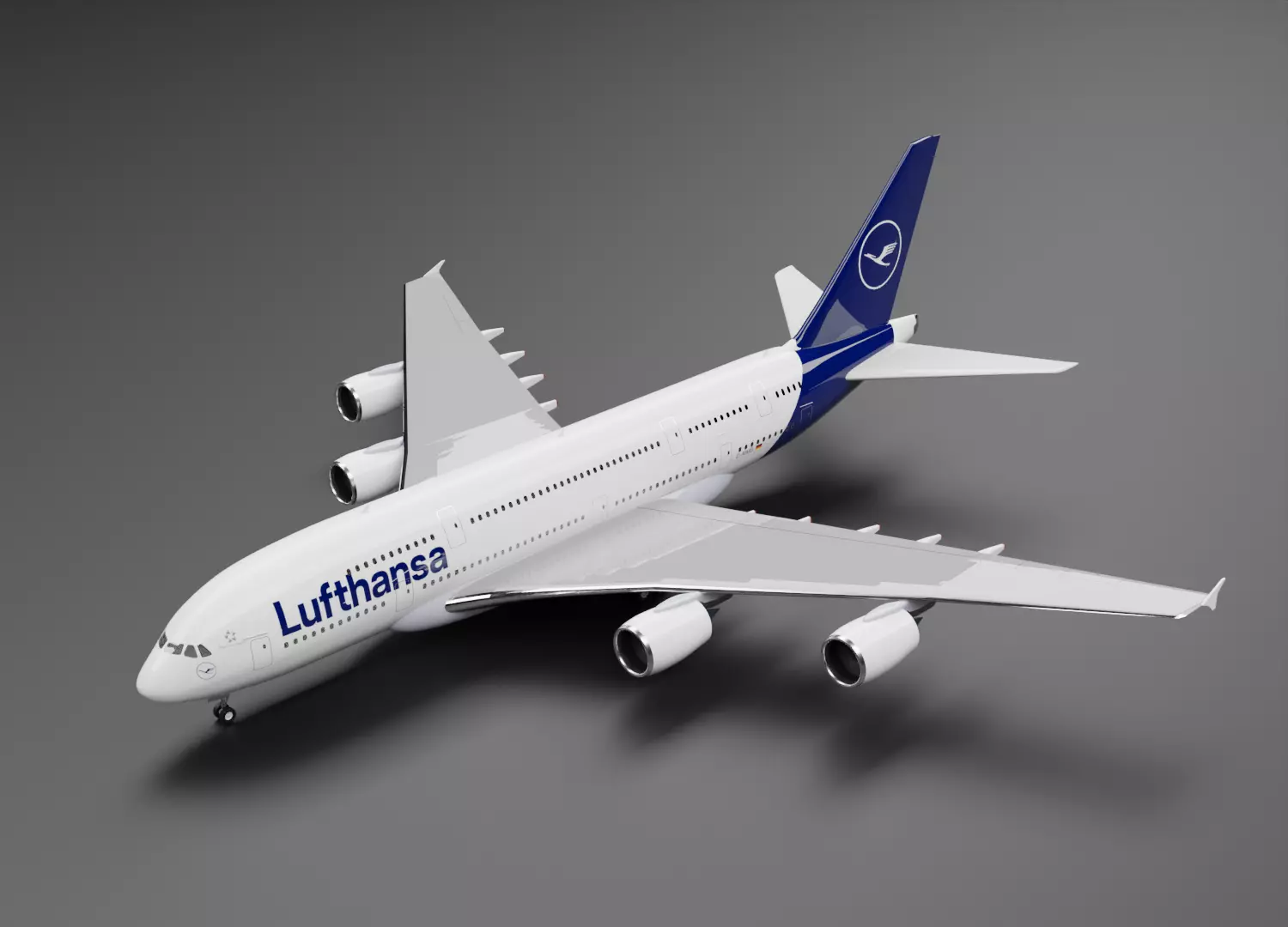 Airbus A380-800 with Lufthansa Livery 3D model 3D model_0