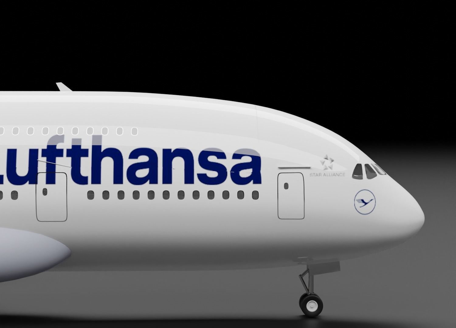 Airbus A380-800 with Lufthansa Livery 3D model 3D model_3