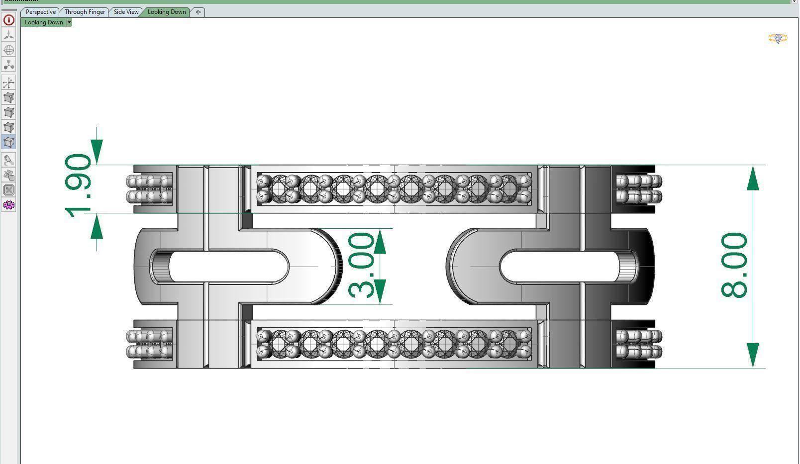 Diamond ring plus 3D print model_7