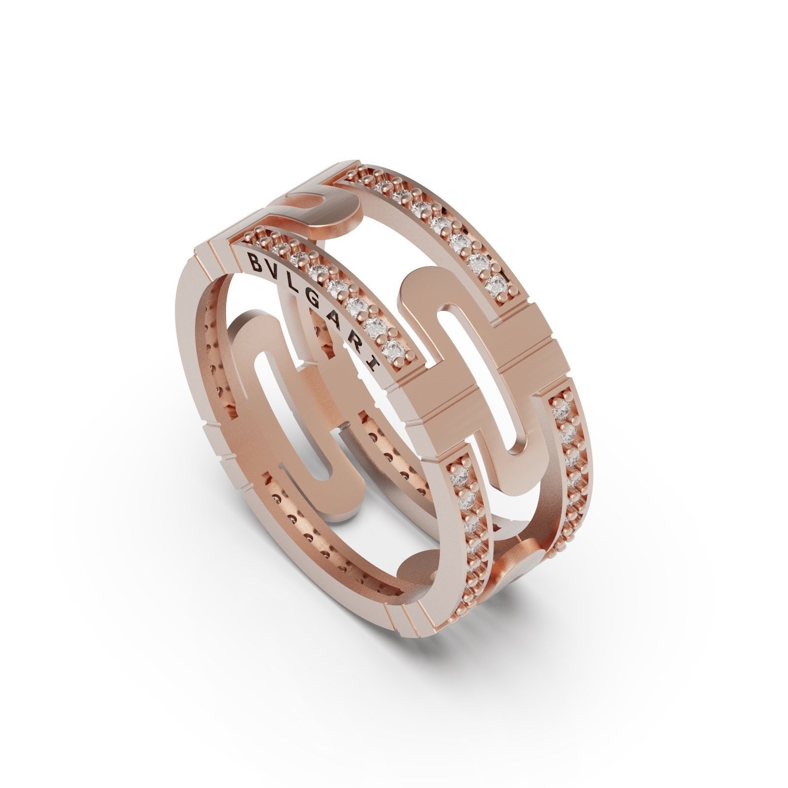 Diamond ring plus 3D print model_2
