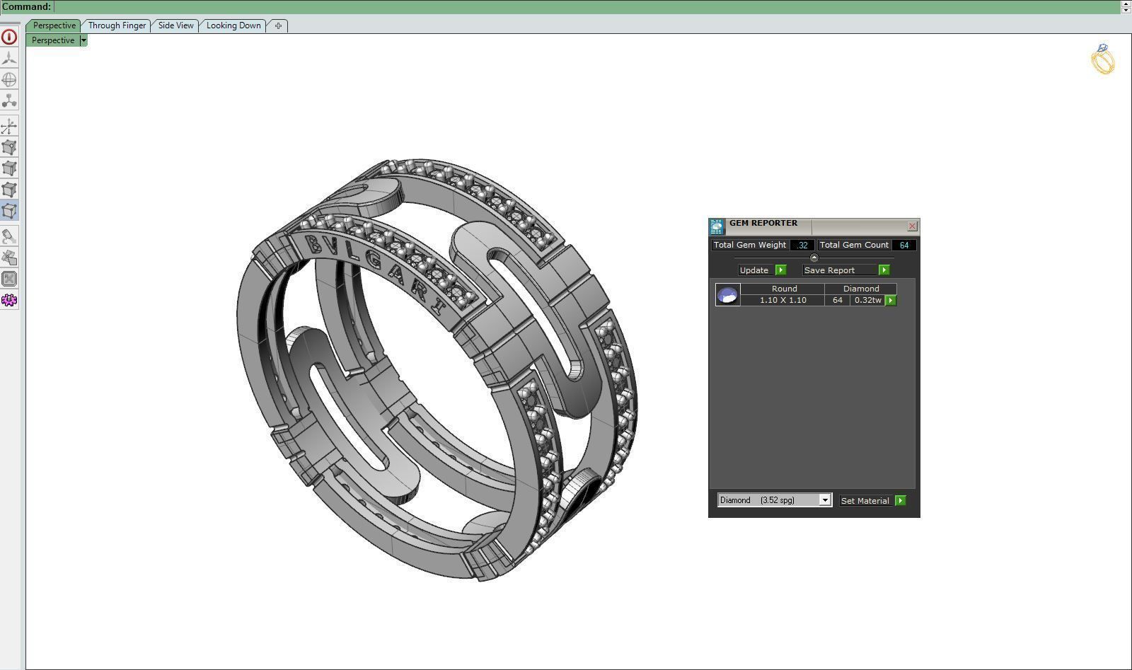 Diamond ring plus 3D print model_10