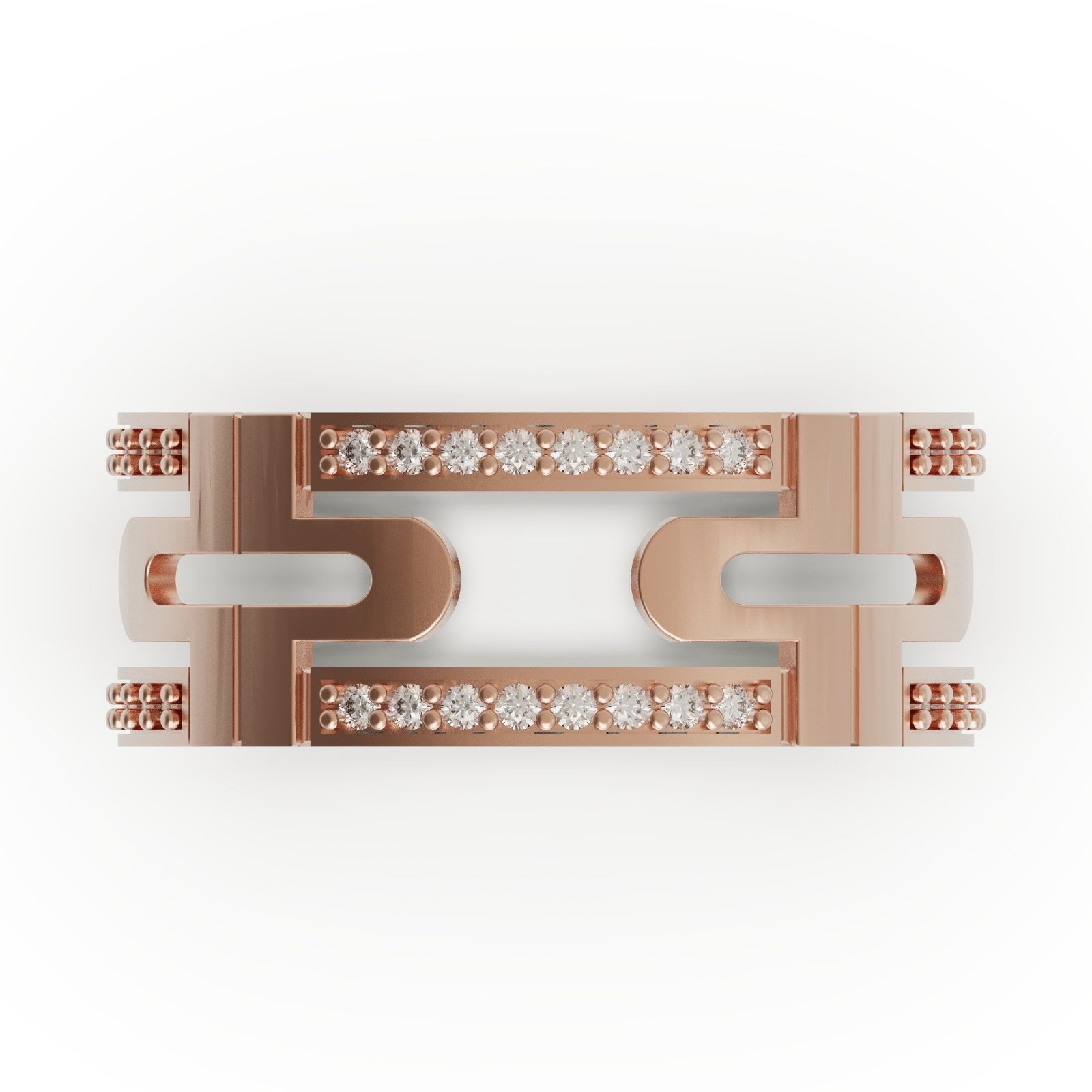 Diamond ring plus 3D print model_3