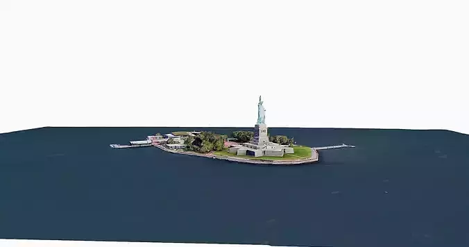 Liberty Island - Statue of Liberty Low-poly 3D model