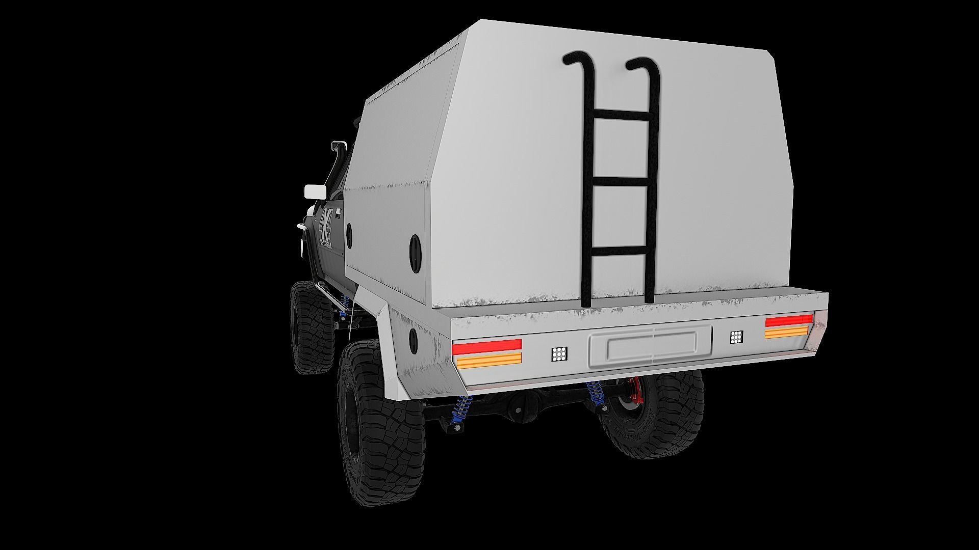 Toyota Hilux Ln106 1989 Low-poly 3D model_5