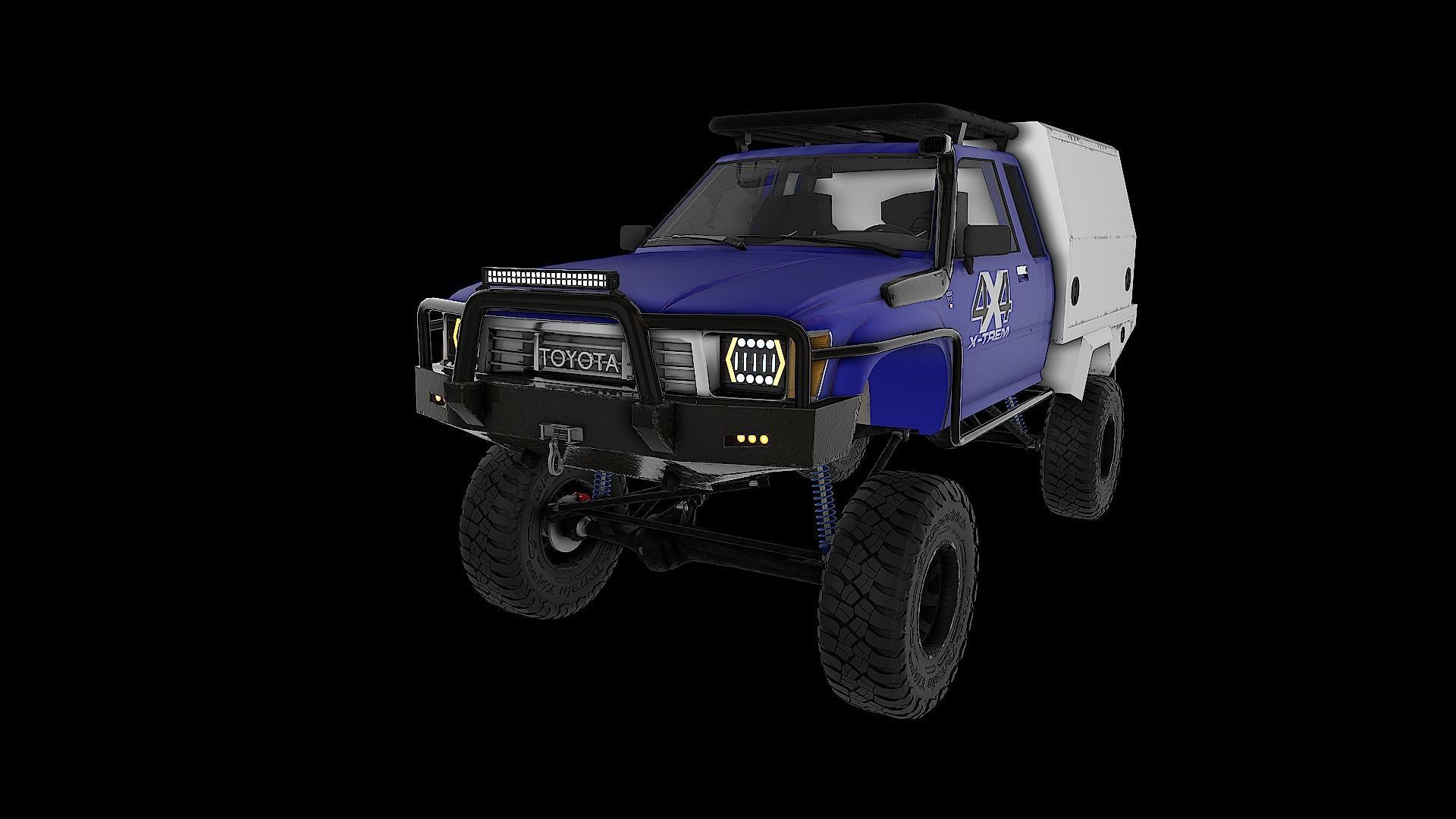 Toyota Hilux Ln106 1989 Low-poly 3D model_3