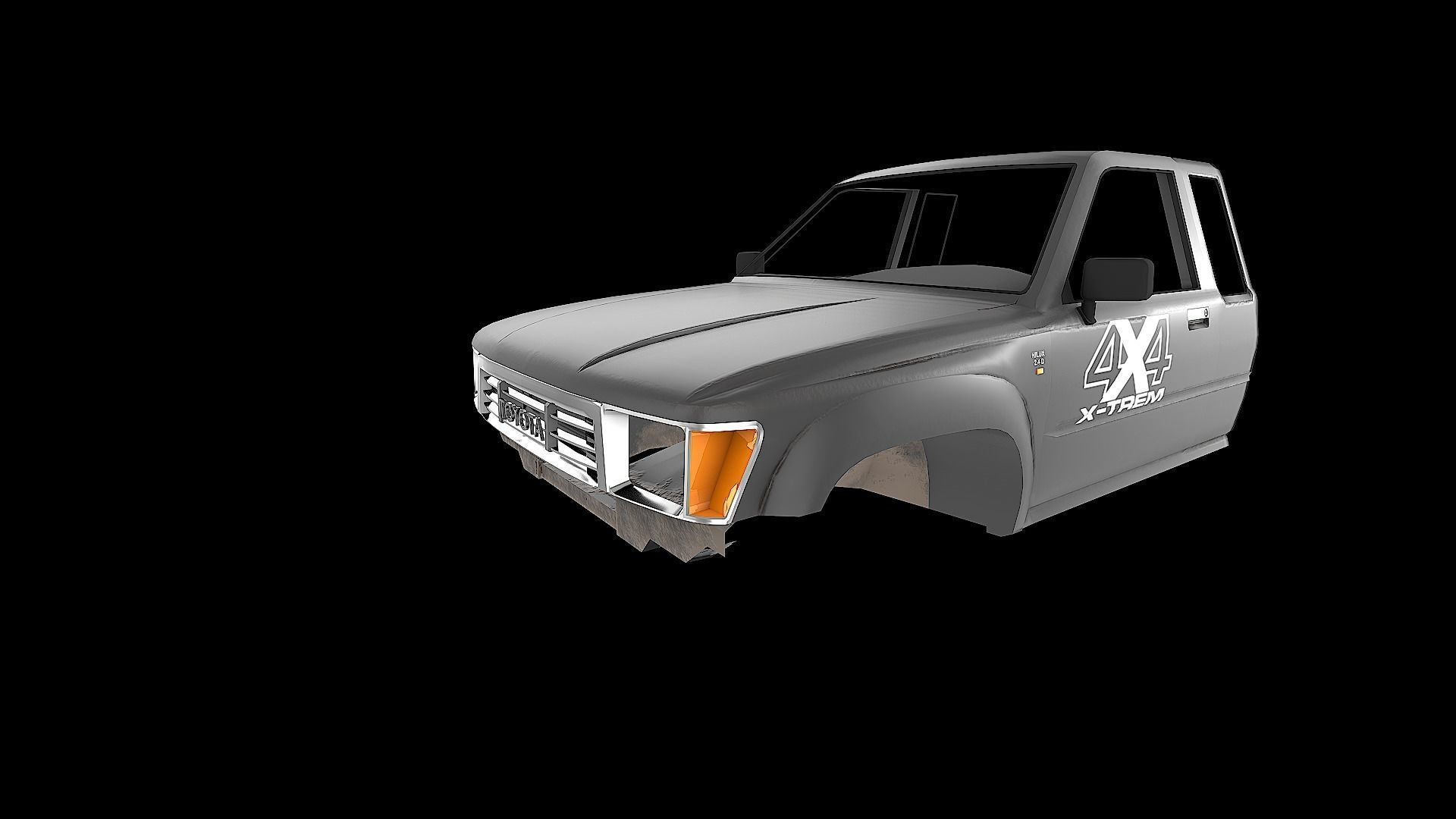 Toyota Hilux Ln106 1989 Low-poly 3D model_15