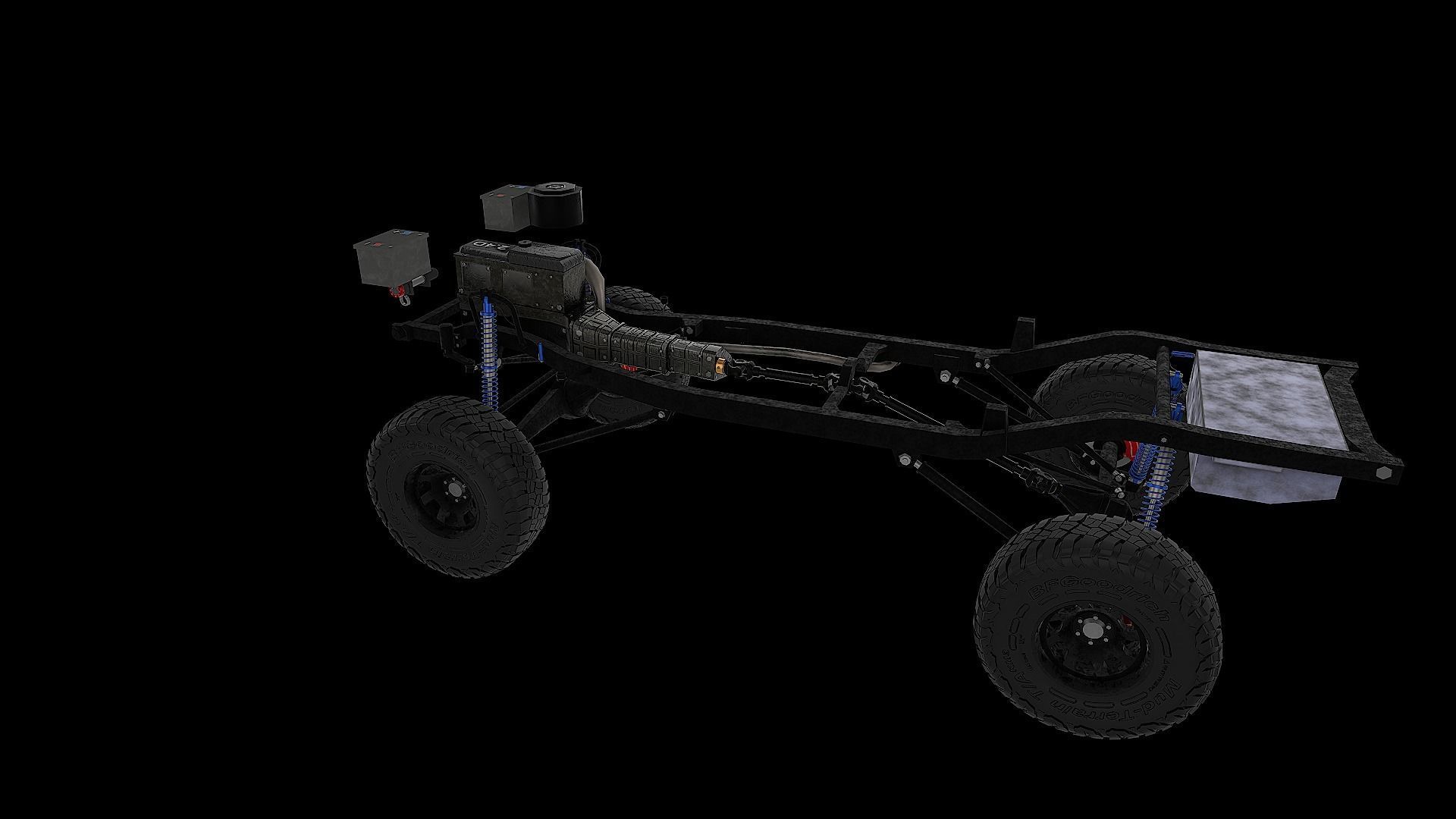 Toyota Hilux Ln106 1989 Low-poly 3D model_12