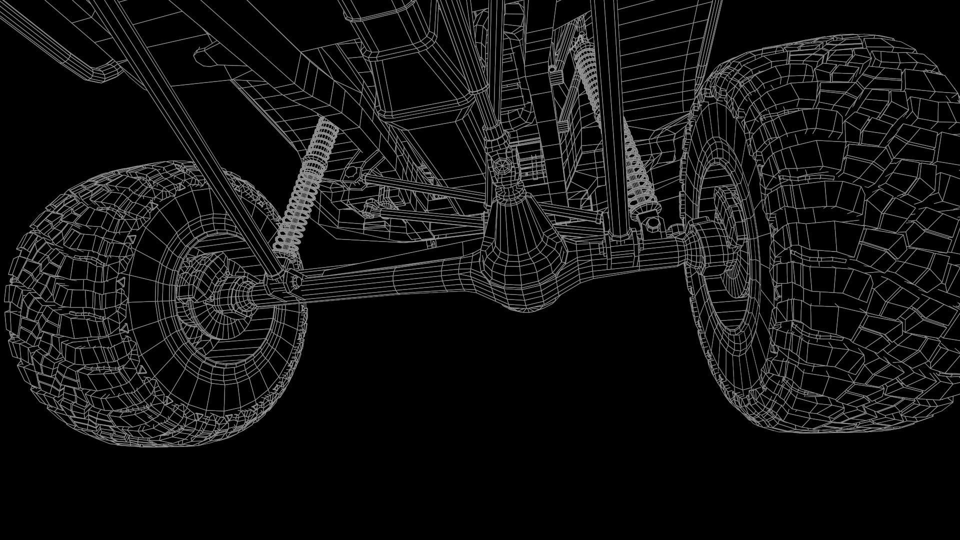 Toyota Hilux Ln106 1989 Low-poly 3D model_19