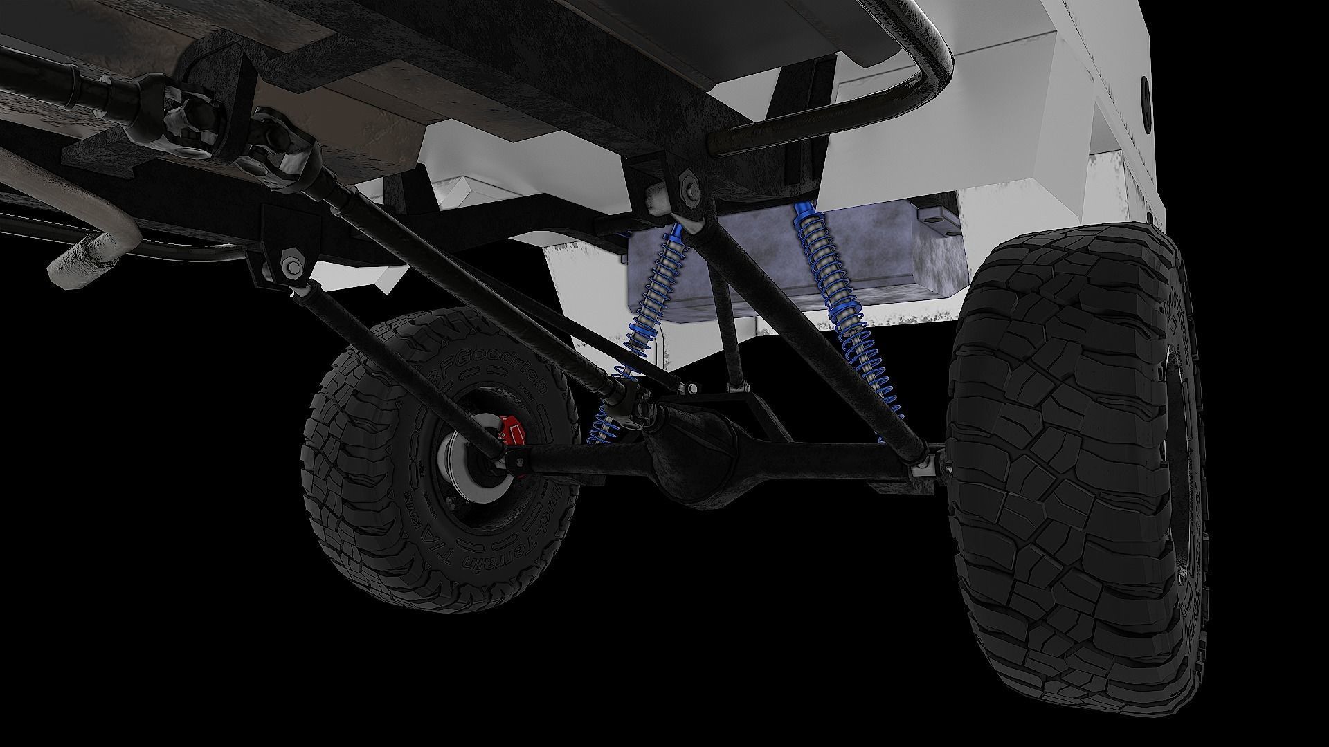 Toyota Hilux Ln106 1989 Low-poly 3D model_7