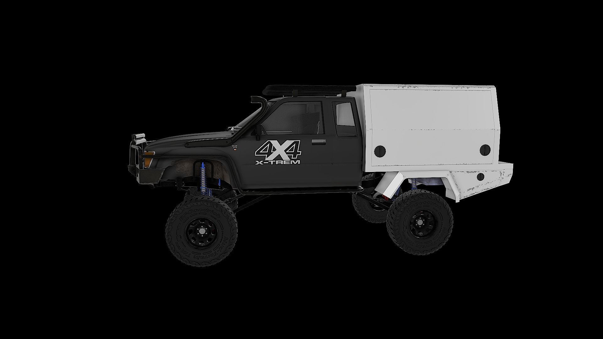 Toyota Hilux Ln106 1989 Low-poly 3D model_4