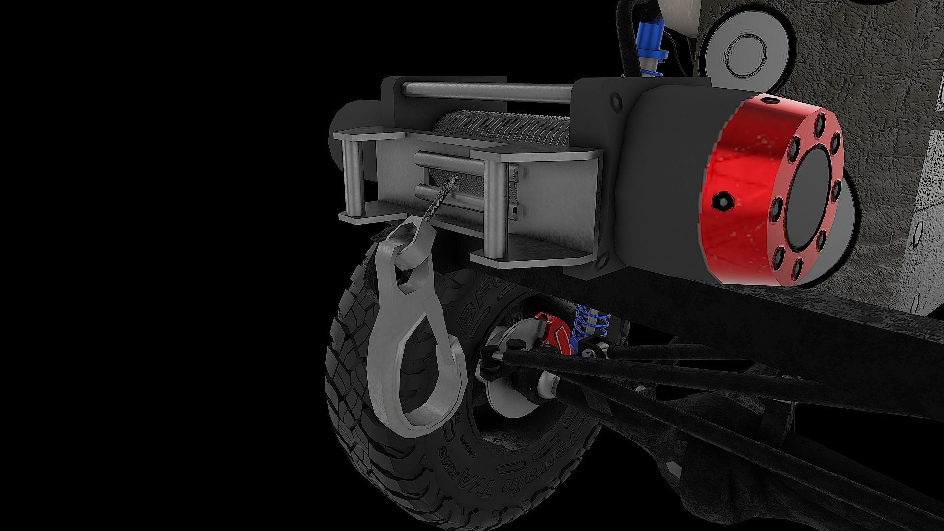 Toyota Hilux Ln106 1989 Low-poly 3D model_13