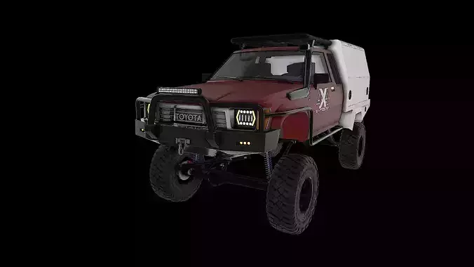 Toyota Hilux Ln106 1989 Low-poly 3D model