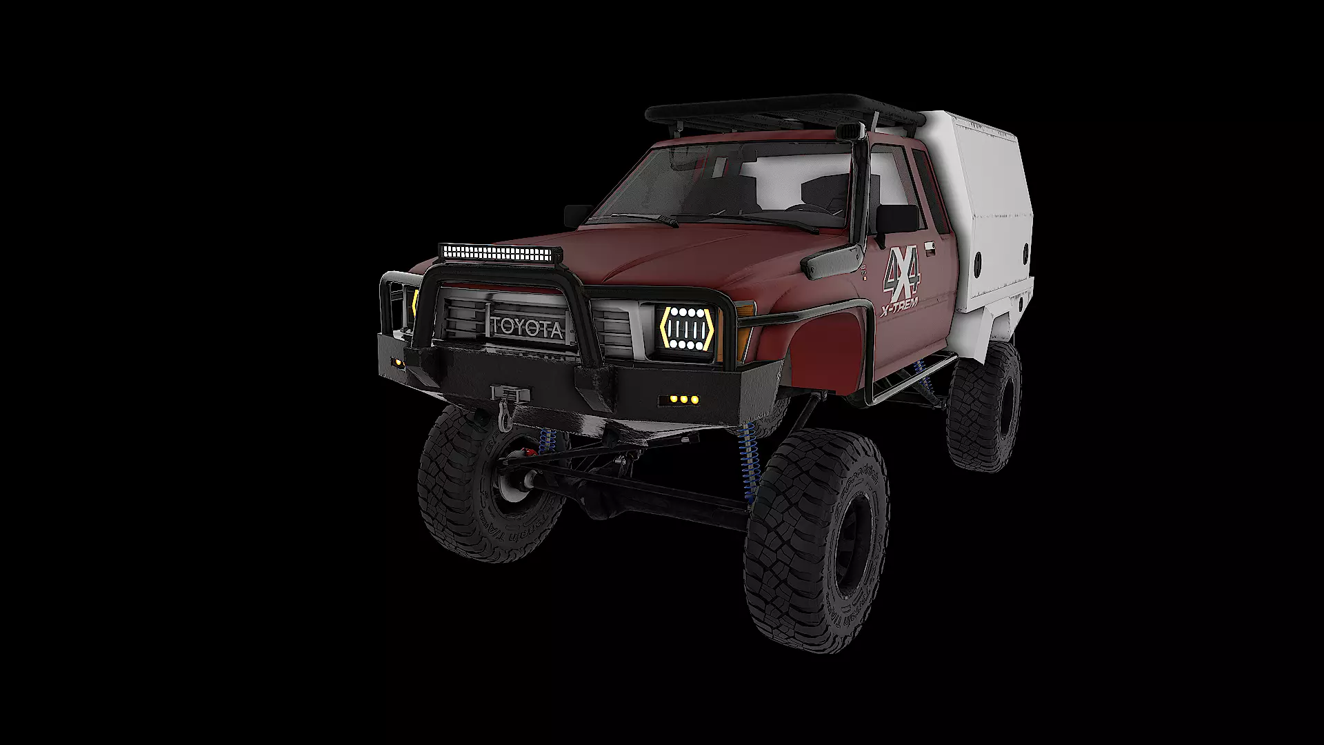 Toyota Hilux Ln106 1989 Low-poly 3D model_0