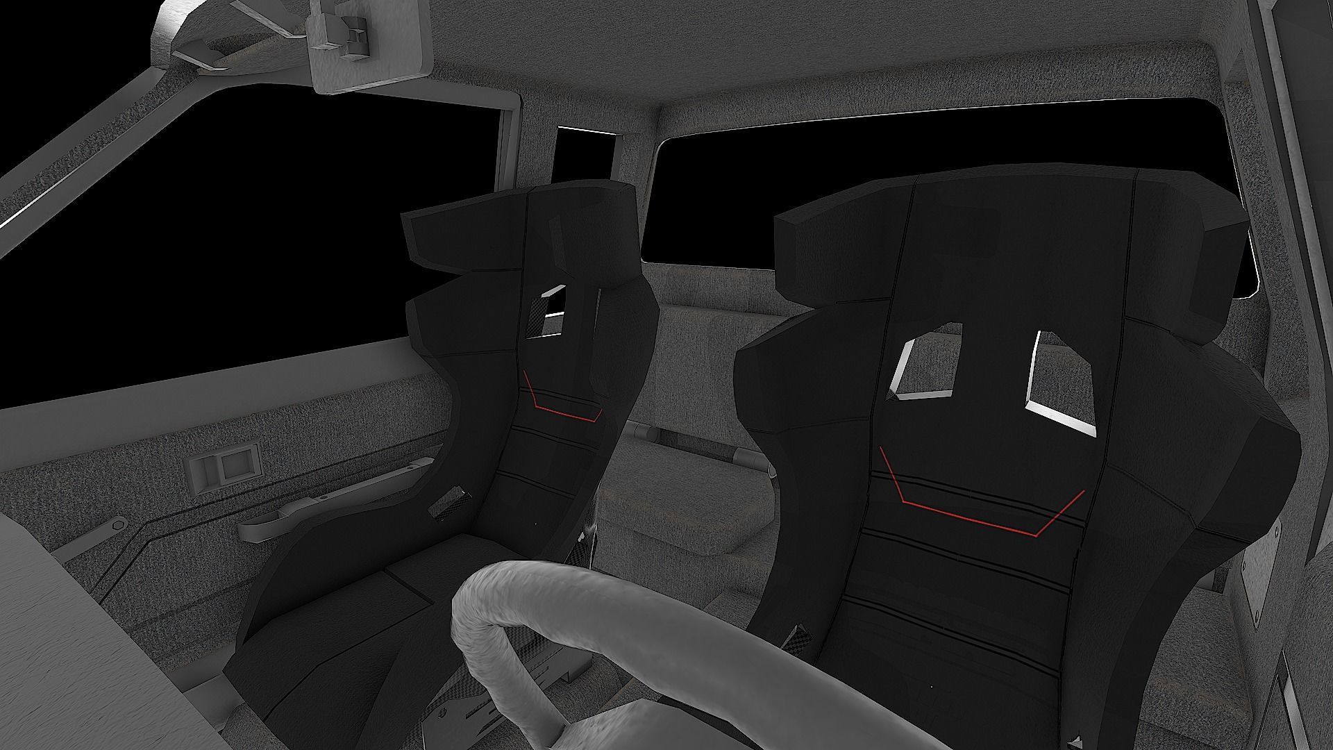 Toyota Hilux Ln106 1989 Low-poly 3D model_14