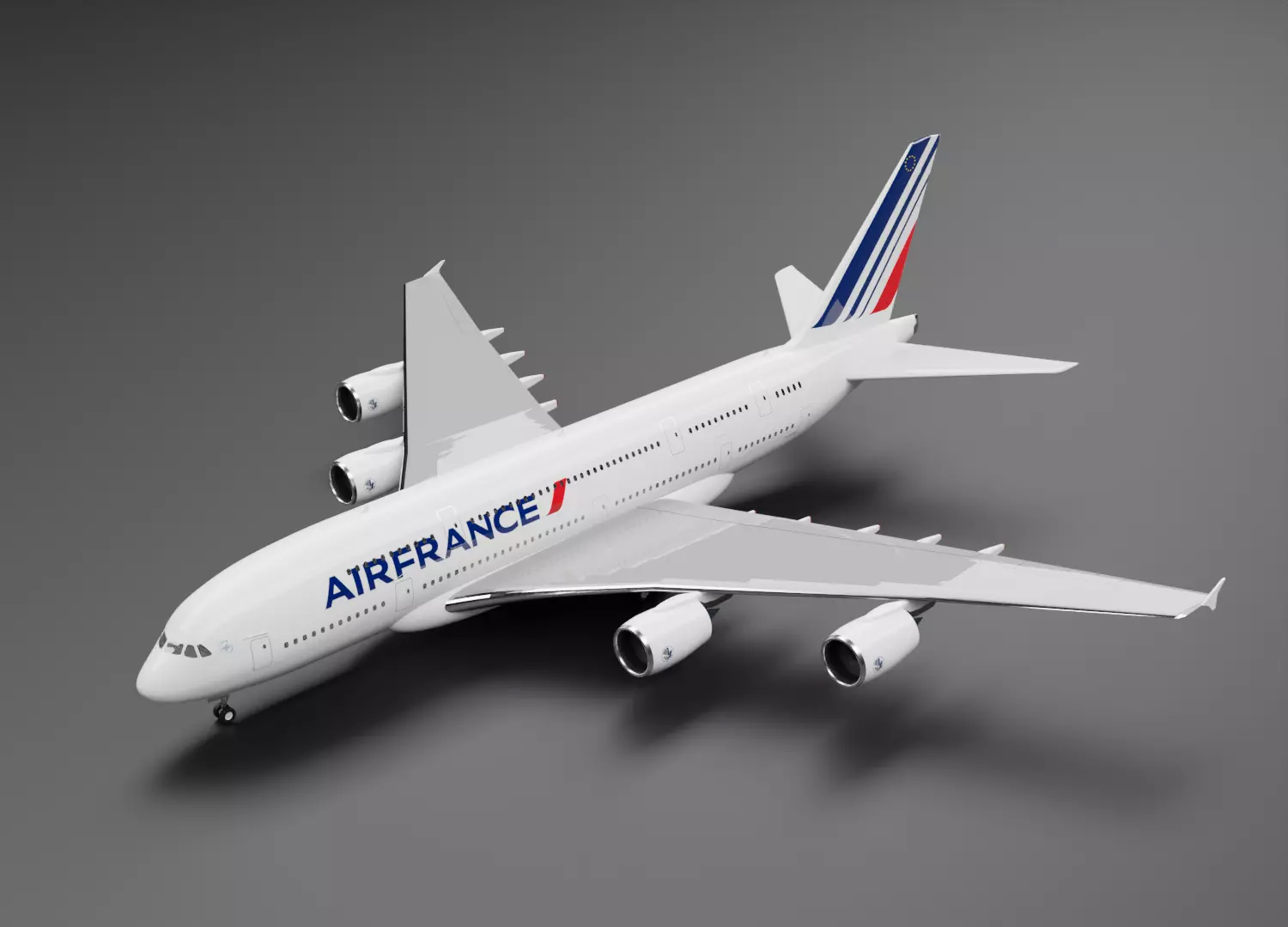 Airbus A380-800 with AirFrance Livery 3D model