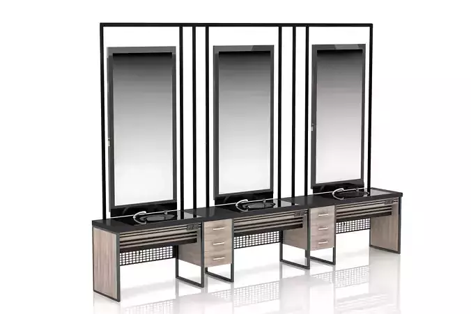 Barber Shop Furniture Model