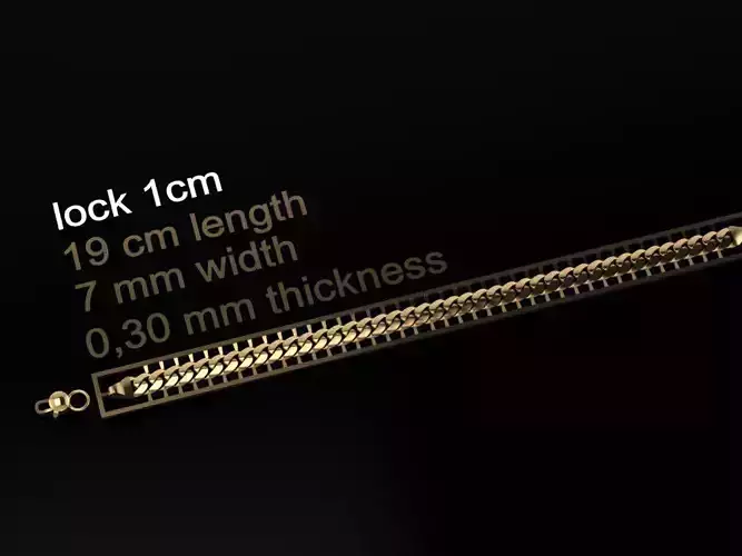 One piece fusion chain is cast directly 3D print model 7mm