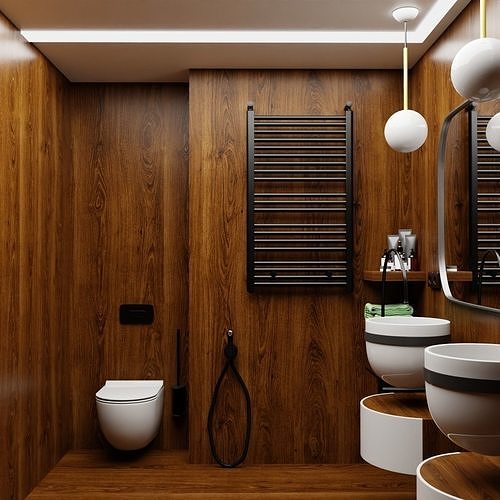 Bathroom interior design Free 3D model