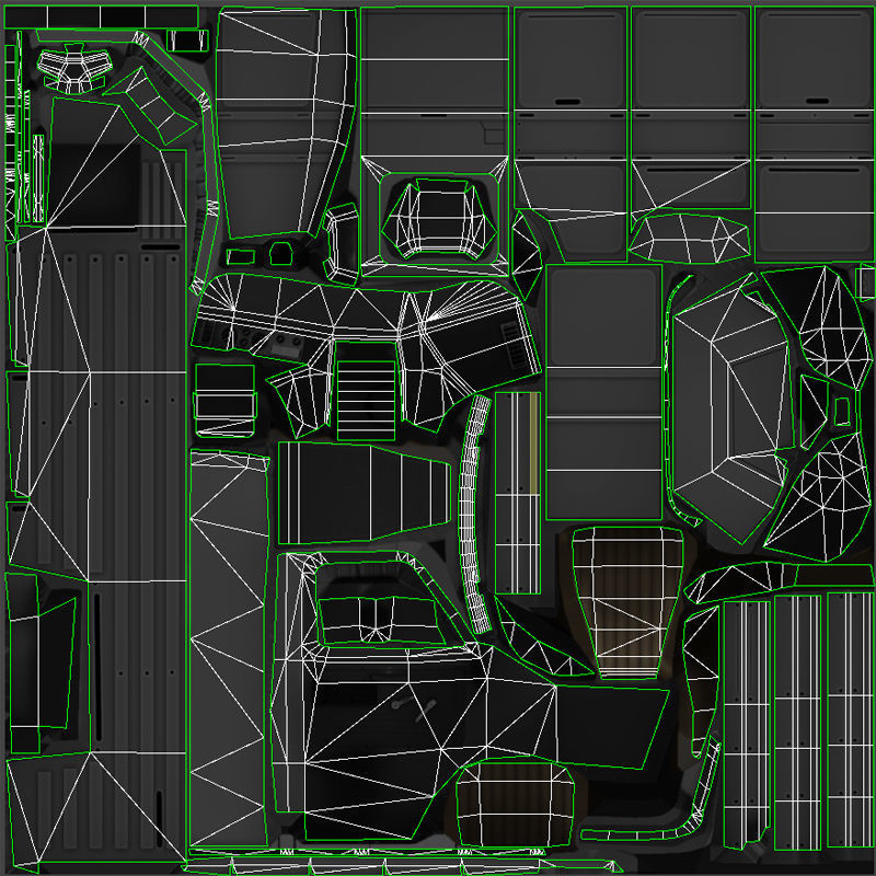 70s industrial van Low-poly 3D model_43