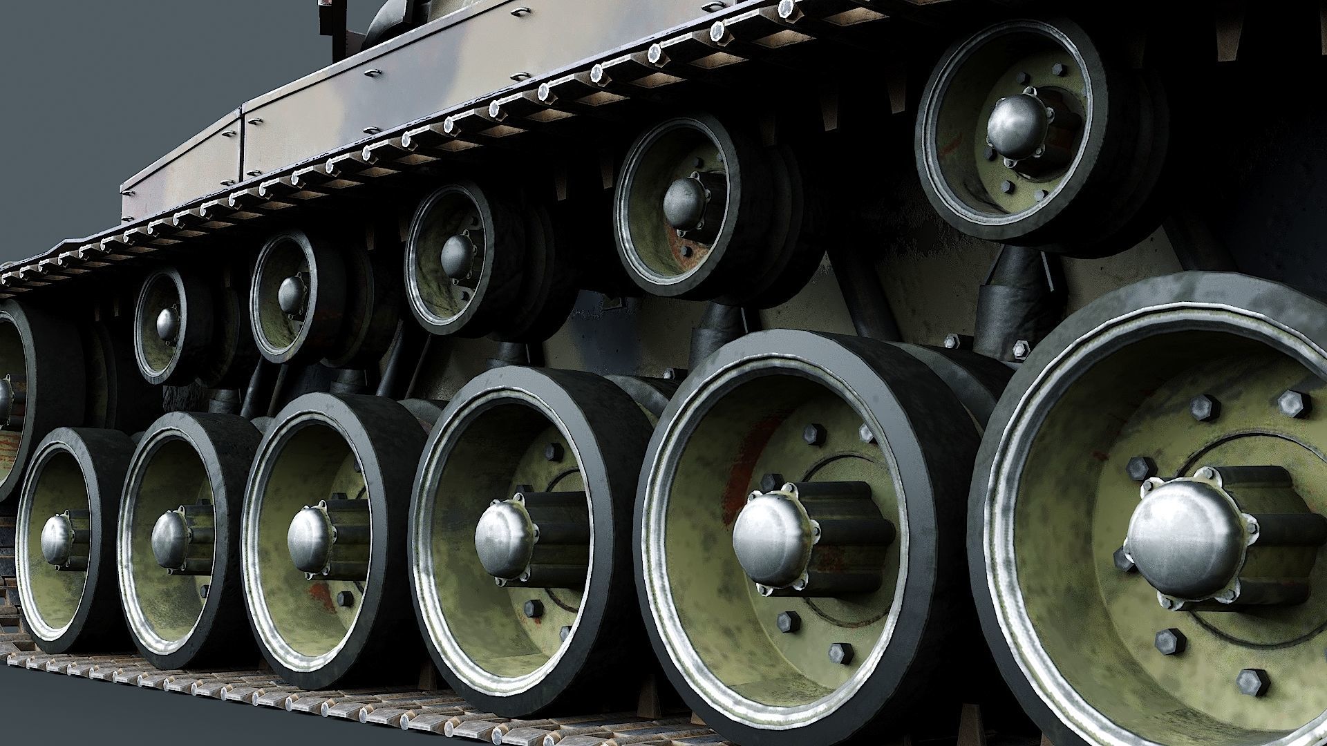 T26E1 Pershing Low-poly 3D model_18