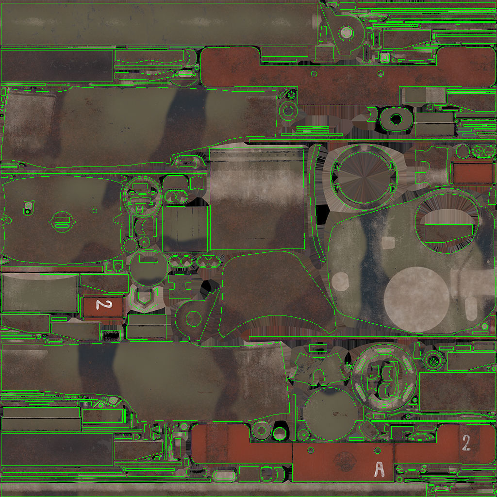 T26E1 Pershing Low-poly 3D model_36