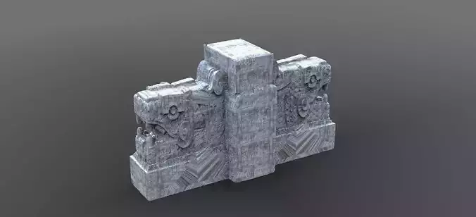 Mayan Dragon Statues 3D model