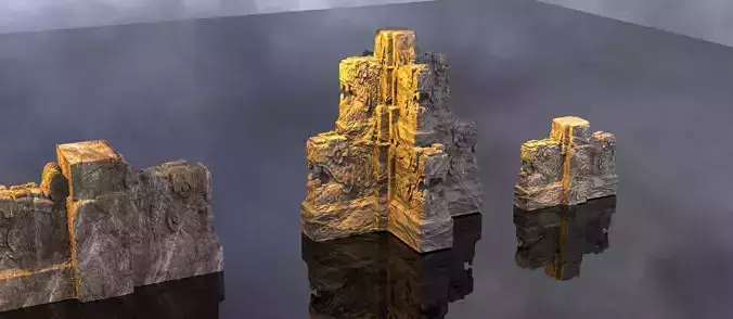 Mayan Dragon Statues collection 3 models